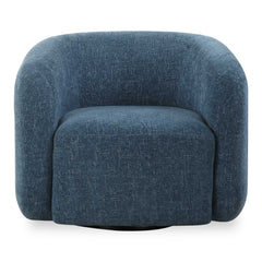 Junie Blue Swivel Barrel Chair - Ornate Home