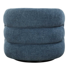 Junie Blue Swivel Barrel Chair - Ornate Home
