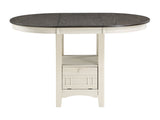 Junipero Antique White/Brown Extendable Counter Height Table - Ornate Home