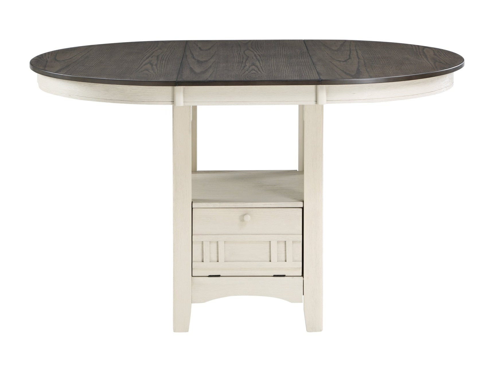 Junipero Antique White/Brown Extendable Counter Height Table - Ornate Home