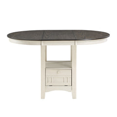 Junipero Antique White/Brown Extendable Counter Height Table - Ornate Home