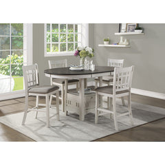 Junipero Antique White/Brown Extendable Counter Height Table - Ornate Home