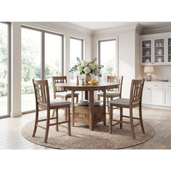 Junipero Beige Counter Height Chair - Ornate Home