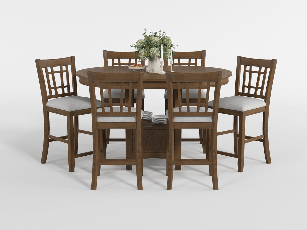 Junipero Beige Counter Height Chair - Ornate Home
