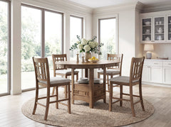 Junipero Beige Counter Height Chair (Set of 2) - Ornate Home