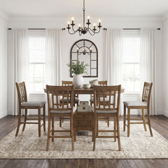 Junipero Brown Round/Oval Counter Height Table - Ornate Home