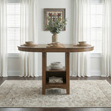 Junipero Brown Round/Oval Counter Height Table - Ornate Home