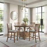 Junipero Brown Round/Oval Counter Height Table - Ornate Home