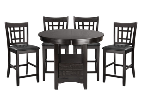 Junipero Dark Cherry 5-piece Dinig Table Set - Ornate Home