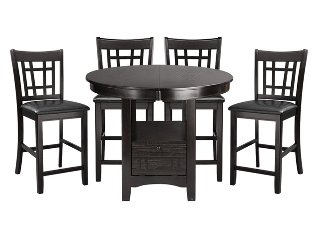 Junipero Dark Cherry 5-piece Dinig Table Set - Ornate Home