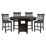 Junipero Dark Cherry 5-piece Dinig Table Set - Ornate Home