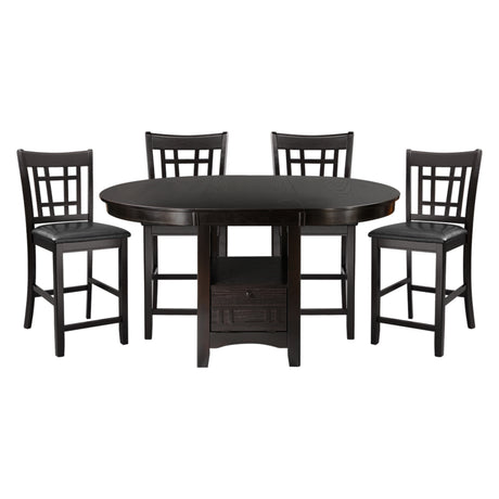 Junipero Dark Cherry 5-piece Dinig Table Set - Ornate Home