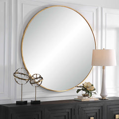 Junius Gold Large Round Mirror - Ornate Home