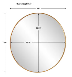 Junius Gold Large Round Mirror - Ornate Home