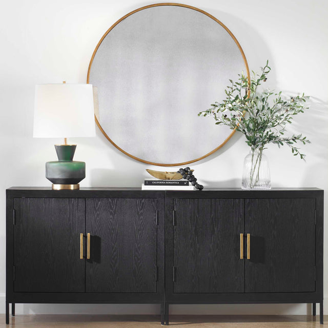 Junius Round Gold Mirror - Ornate Home