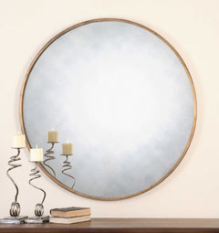 Junius Round Gold Mirror - Ornate Home