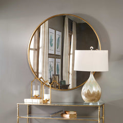 Junius Round Gold Mirror - Ornate Home
