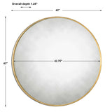 Junius Round Gold Mirror - Ornate Home