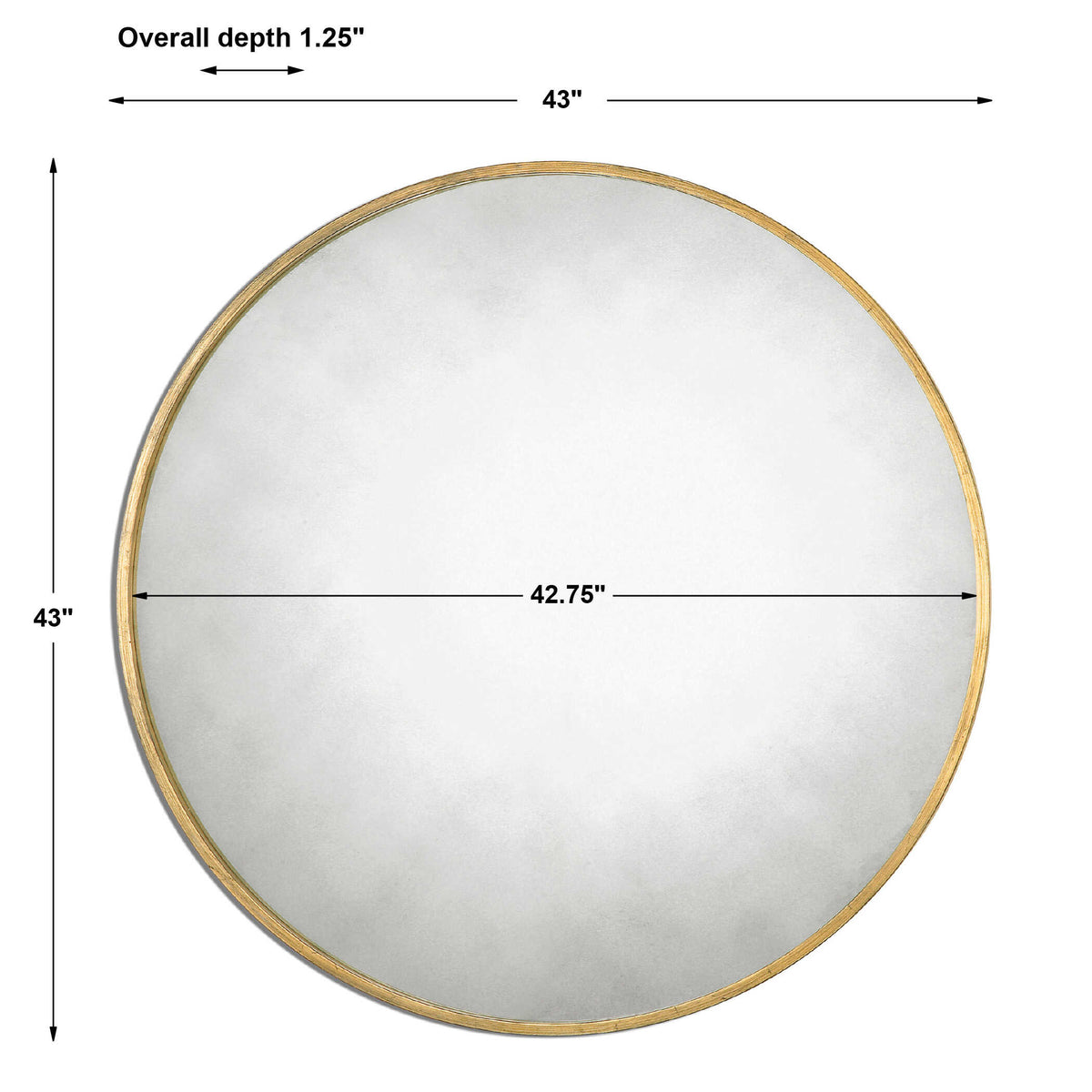 Junius Round Gold Mirror - Ornate Home