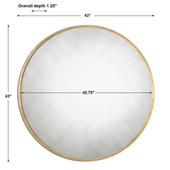 Junius Round Gold Mirror - Ornate Home