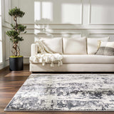 Junko Gray & Blue Marble Area Rug - Clearance - Ornate Home