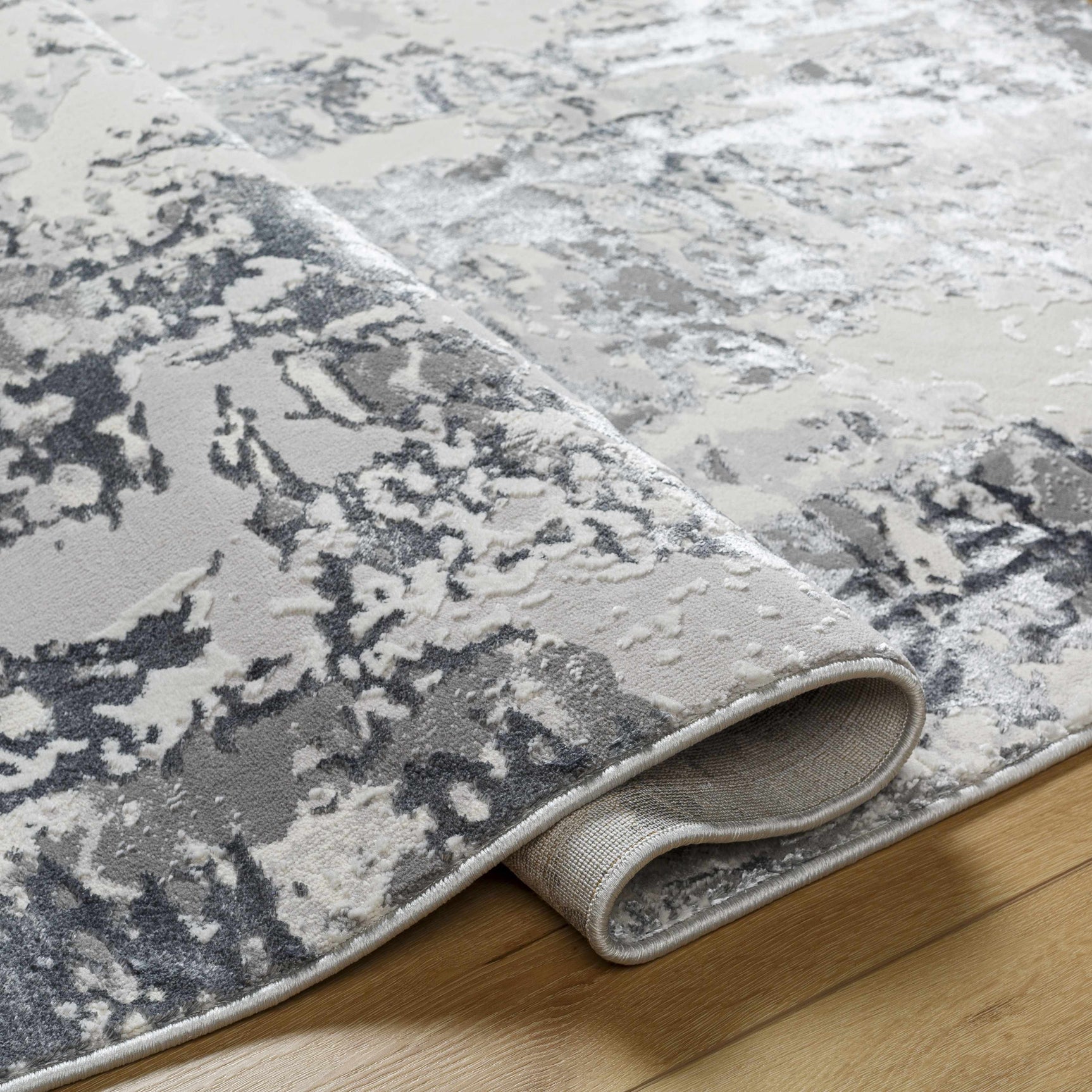 Junko Gray & Blue Marble Area Rug - Clearance - Ornate Home
