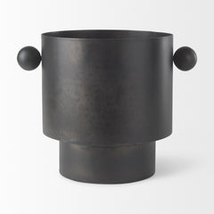 Juno Black Large Iron Vase - Ornate Home