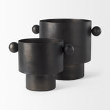 Juno Black Large Iron Vase - Ornate Home