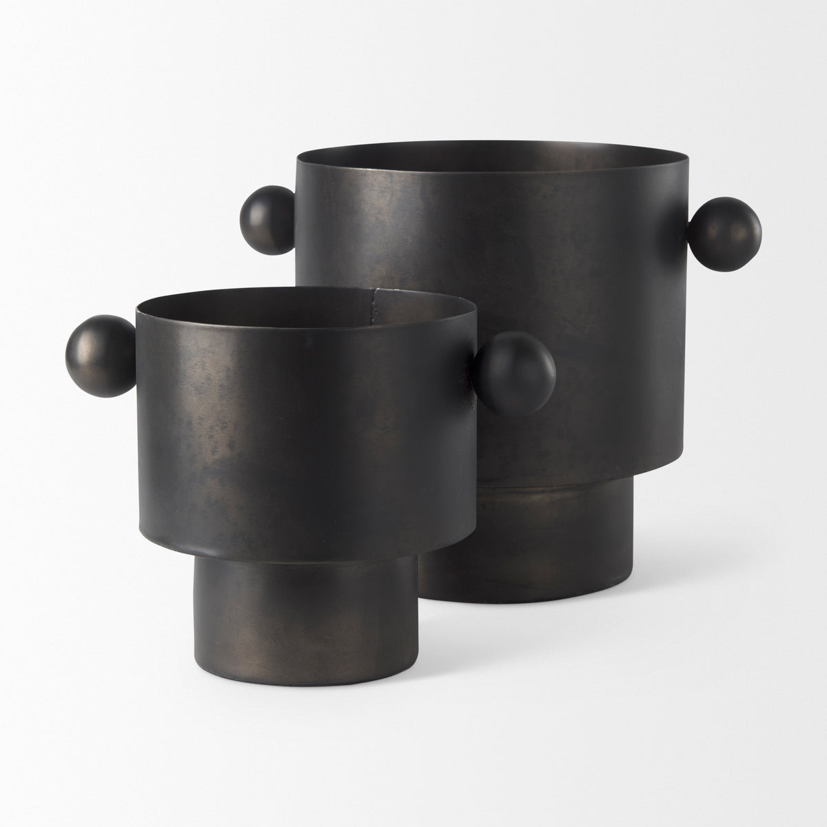 Juno Black Large Iron Vase - Ornate Home