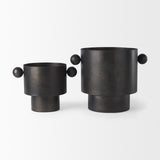 Juno Black Large Iron Vase - Ornate Home