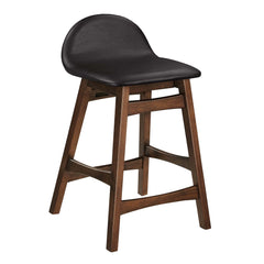 Juno Brown Wood Counter Stool (Set of 2) - Ornate Home