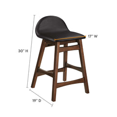 Juno Brown Wood Counter Stool (Set of 2) - Ornate Home