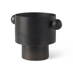Juno Medium Black Iron Vase - Ornate Home