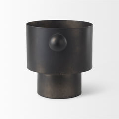 Juno Medium Black Iron Vase - Ornate Home