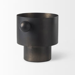 Juno Medium Black Iron Vase - Ornate Home