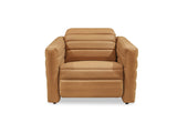 Juno Tan Leather Power Recliner Chair - Ornate Home