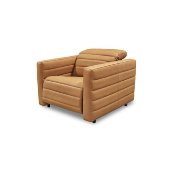 Juno Tan Leather Power Recliner Chair - Ornate Home