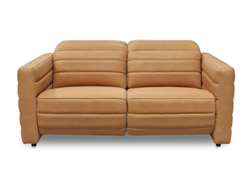 Juno Tan Leather Power Recliner Sofa - Ornate Home