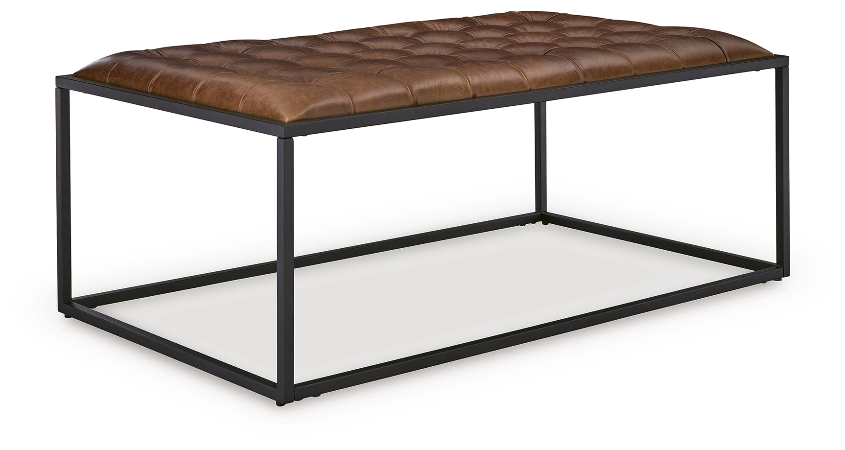 Junsor Brown/Black Coffee Table Ottoman (Online Special Price) - Ornate Home