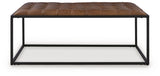 Junsor Brown/Black Coffee Table Ottoman - Ornate Home