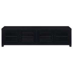 Jupiter Black 4-Door 79″ TV Stand - Ornate Home