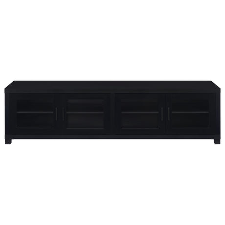 Jupiter Black 4-Door 79″ TV Stand - Ornate Home