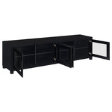 Jupiter Black 4-Door 79″ TV Stand - Ornate Home
