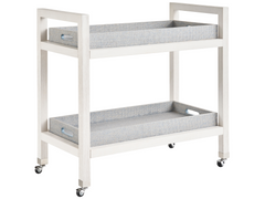 Jupiter White Sand/Blue Seagrass Bar Cart - Ornate Home