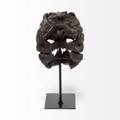 Jurassic Brown Resin Tyrannosaurus Skull Replica - Ornate Home
