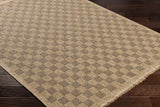 Jurek Beige & Brown Checkered Outdoor Area Rug - Ornate Home