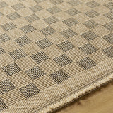 Jurek Beige & Brown Checkered Outdoor Area Rug - Ornate Home