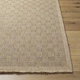 Jurek Beige Checkered Outdoor Area Rug - Ornate Home