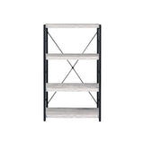 Jurgen Antique White & Black Bookshelf - Ornate Home