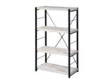 Jurgen Antique White & Black Bookshelf - Ornate Home